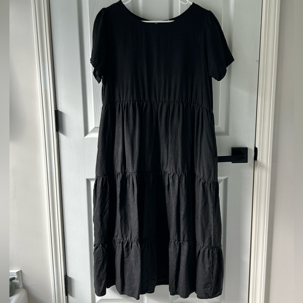 Tradlands Black Tiered Dress